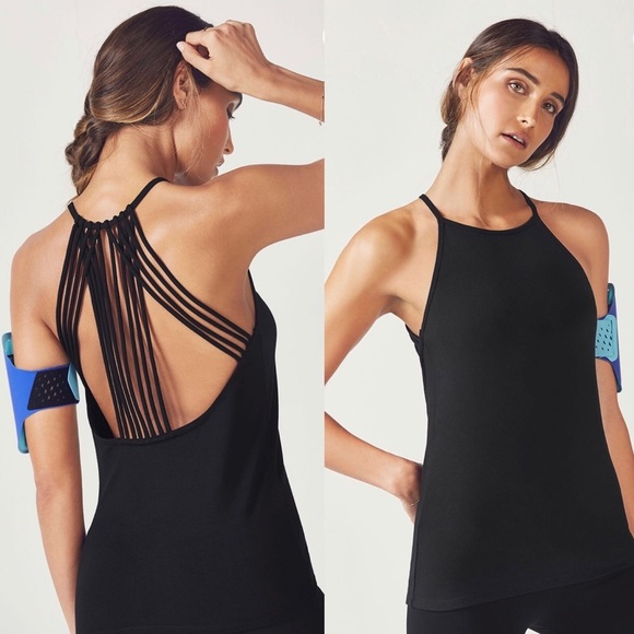 Fabletics Tops - $45 Fabletics Ani Tank Top in Black - Strappy Halter Top for Gym, Yoga, Pilates